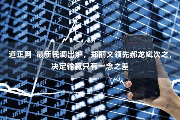 道正网  最新民调出炉，郑丽文领先郝龙斌次之，决定输赢只有一念之差
