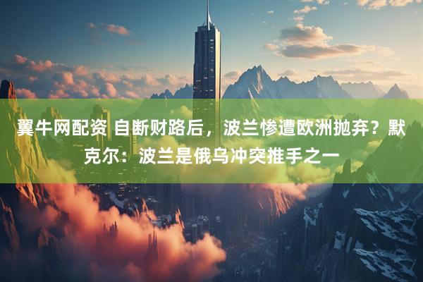 翼牛网配资 自断财路后，波兰惨遭欧洲抛弃？默克尔：波兰是俄乌冲突推手之一